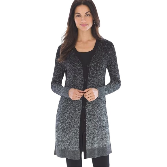 SOMA lurex Duster Black Omnre, extra Large, NWT sparkle and shine - Picture 14 of 16